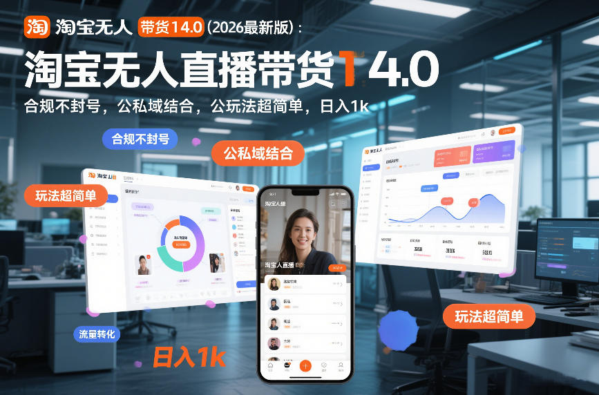 淘宝无人直播带货实操指南：合规策略与公私域结合，简易玩法助你被动收入