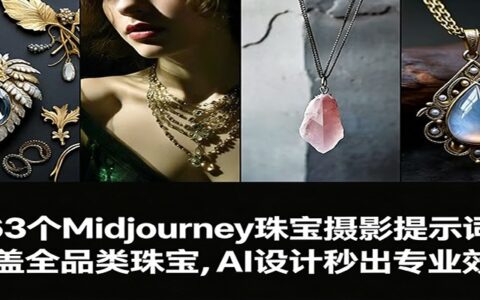 463个Midjourney珠宝摄影提示词：全品类珠宝变现实战指南