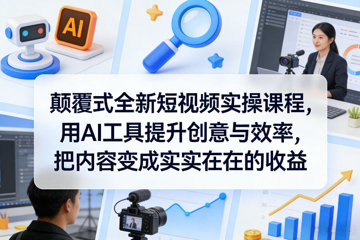 高效短视频实操课程：AI工具提升创意与效率，内容变现实战指南