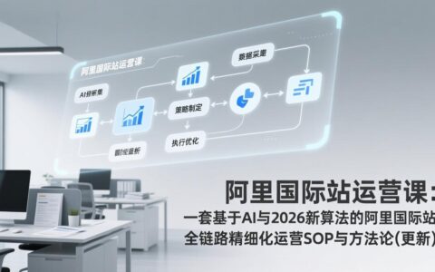 阿里国际站实战变现策略：2026 AI新算法全链路运营SOP与实操方法论