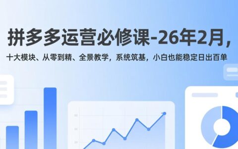 拼多多运营必修课：十大模块从零到精，系统教学助力小白实战变现