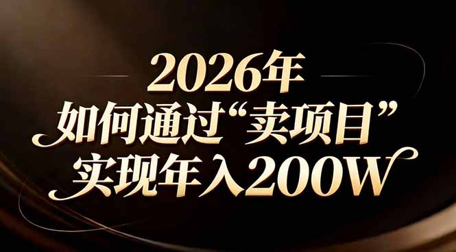站在2026年的十字路口：普通人实测项目策略实现年入可观