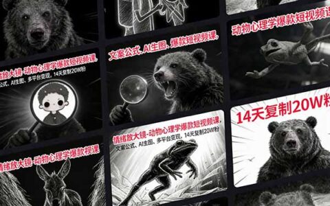 情绪放大镜-动物心理学爆款短视频课：文案公式、AI生图与多平台变现实操指南