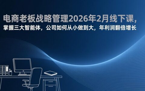 电商老板战略管理实战课：掌握三大智能体，企业从小做大利润增长实操指南