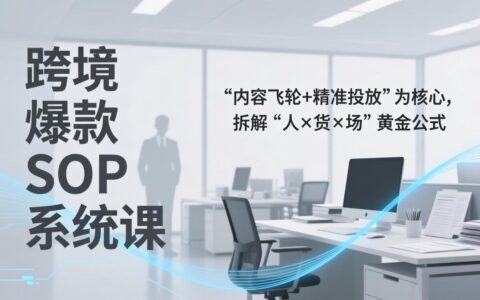 跨境电商SOP实战课程：内容飞轮+精准投放核心策略，人货场黄金公式拆解指南