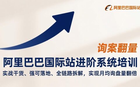 阿里巴巴国际站进阶系统培训：实战干货、强可落地、全链路拆解，询盘量提升实操指南
