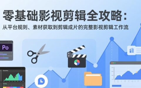 零基础影视剪辑变现指南：平台规则、素材获取到剪辑成片的完整实战工作流