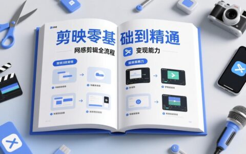 剪映零基础快速上手实战：从入门到精通掌握网感剪辑全流程，变现剪辑能力指南