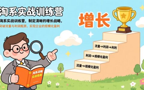 淘系实战训练营：增长策略实操，突破流量利润瓶颈，实现被动收入路径