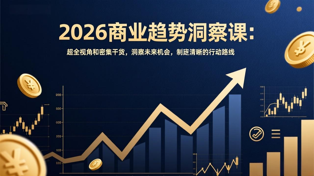 2026商业趋势实战课：全面视角与密集干货，洞察未来机会，制定清晰行动指南