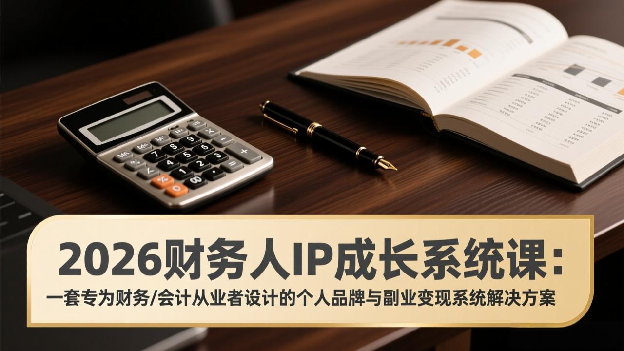 2026财务人IP成长实战课：财务/会计从业者的个人品牌与副业变现实操指南