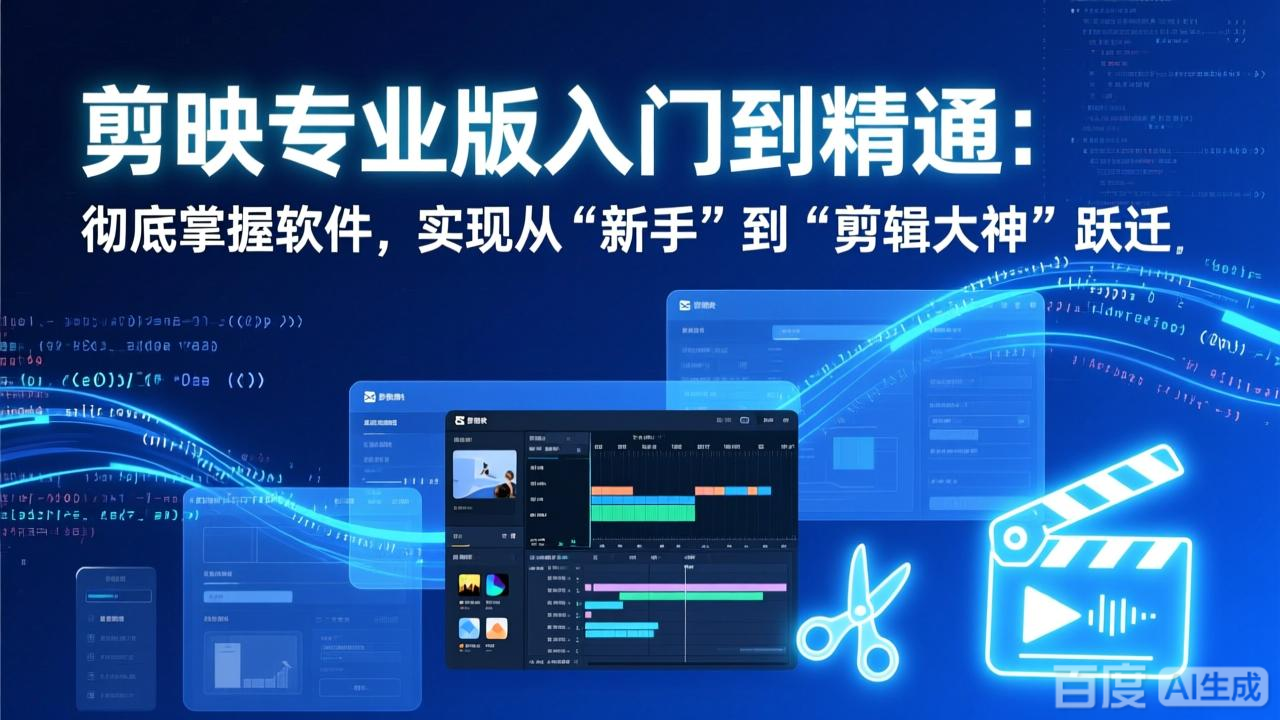 剪映专业版入门到精通：实战教程，从新手到剪辑大神，解锁变现策略