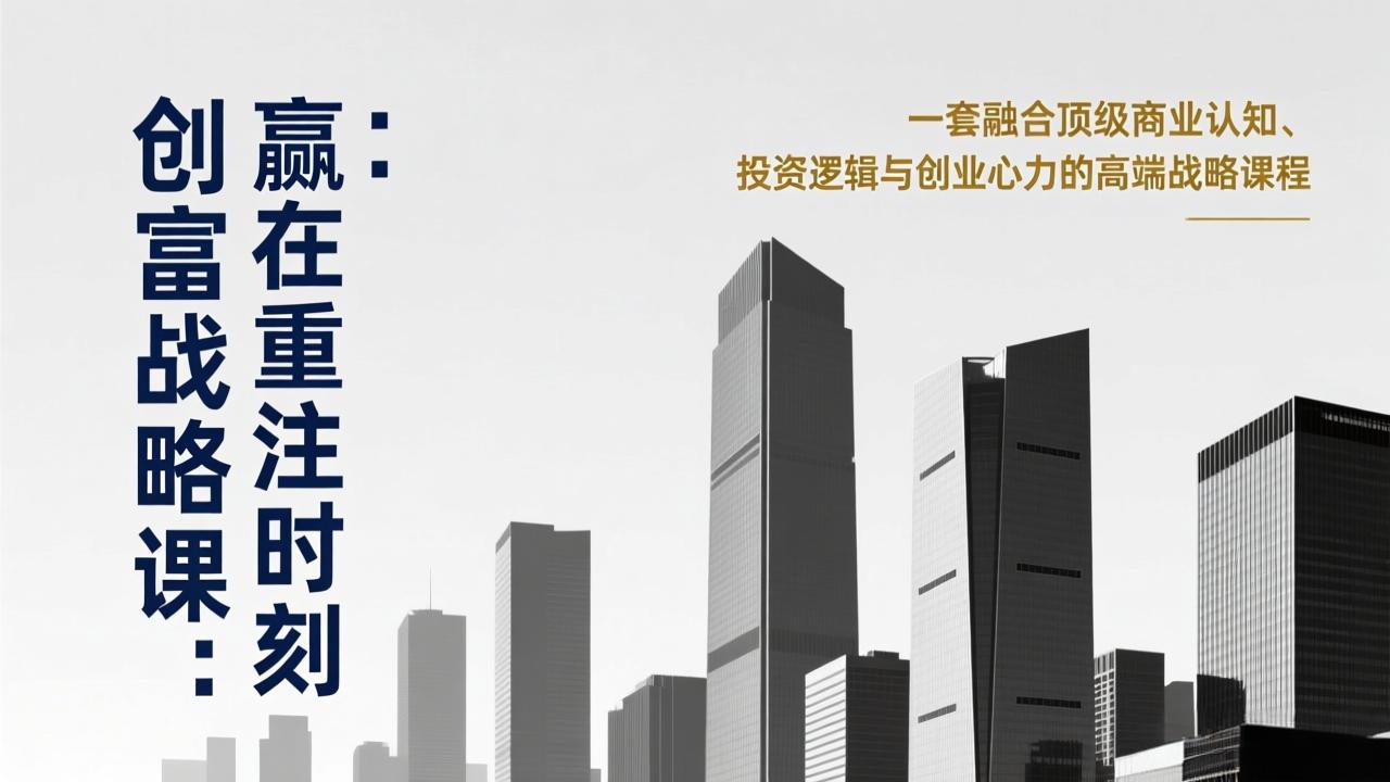 《创富实战策略：融合顶级商业认知与投资逻辑的高端变现指南》