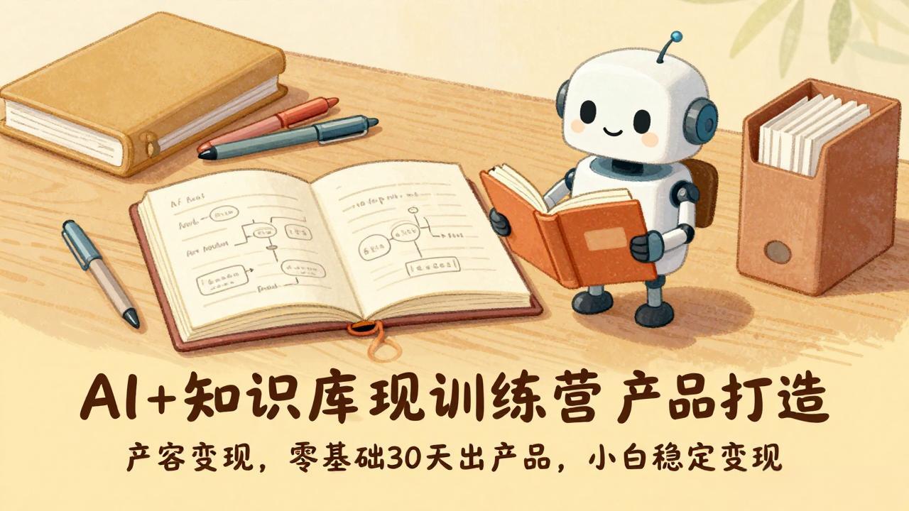 AI知识库变现实战营：产品打造、内容创作到全平台变现，零基础快速上手实操指南