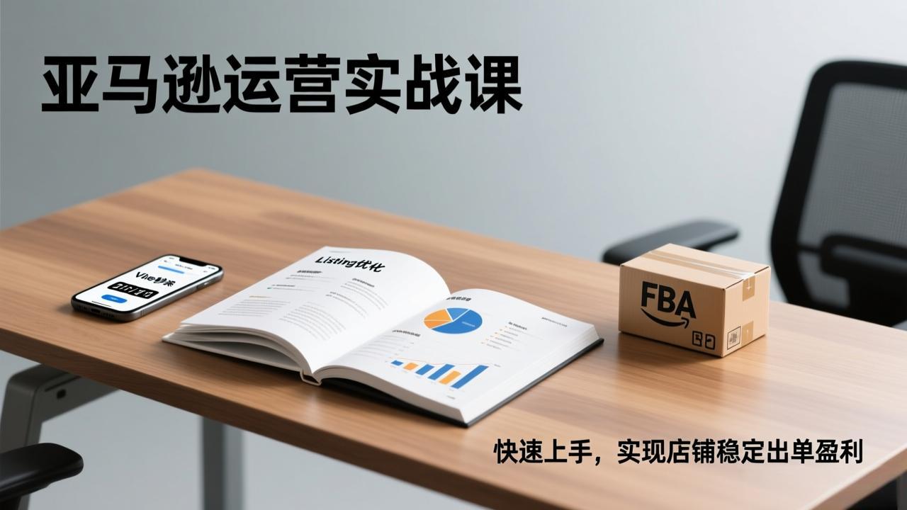 亚马逊运营实战课：Listing优化、Vine秒杀、FBA发货，快速上手，盈利变现策略指南