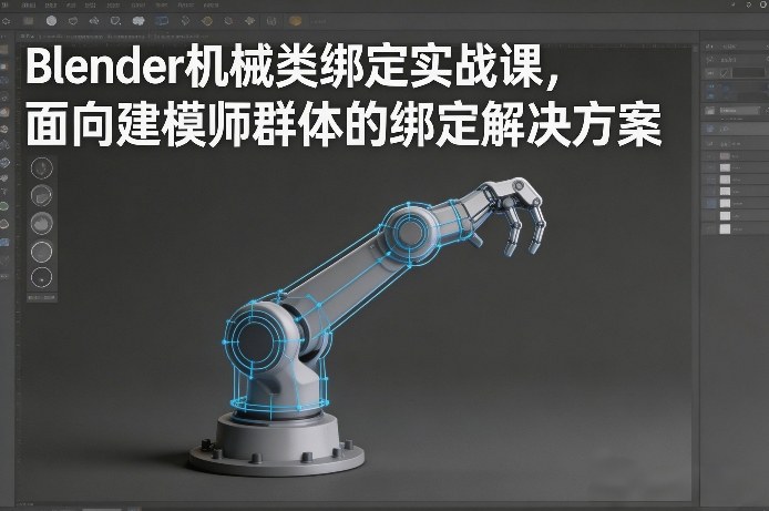 Blender机械绑定实战课：建模师被动收入变现指南