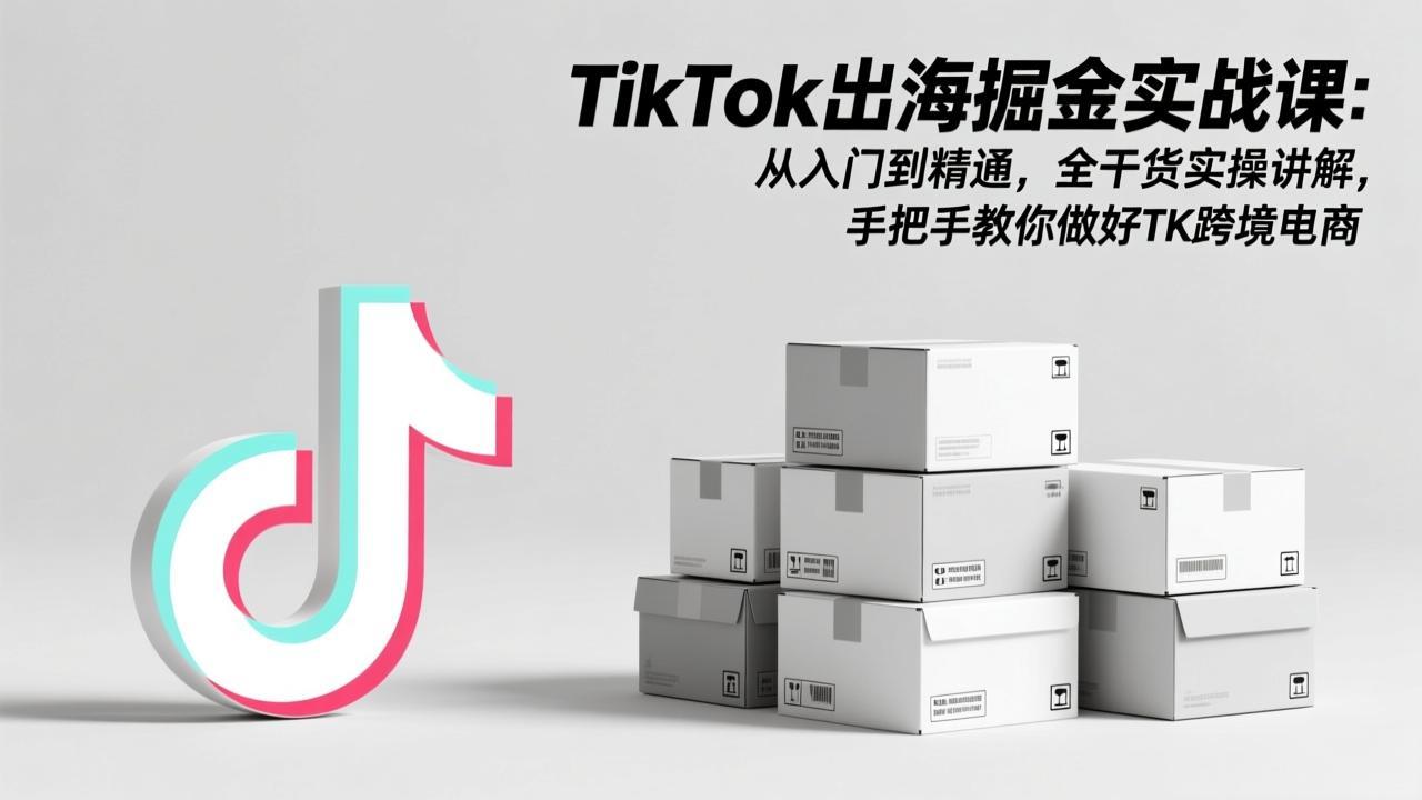 TikTok出海变现实战教程：从入门到精通，全干货实操讲解，手把手教你跨境电商策略