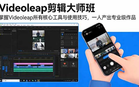 Videoleap剪辑实战课程：掌握核心工具与技巧，一人产出专业级作品变现指南