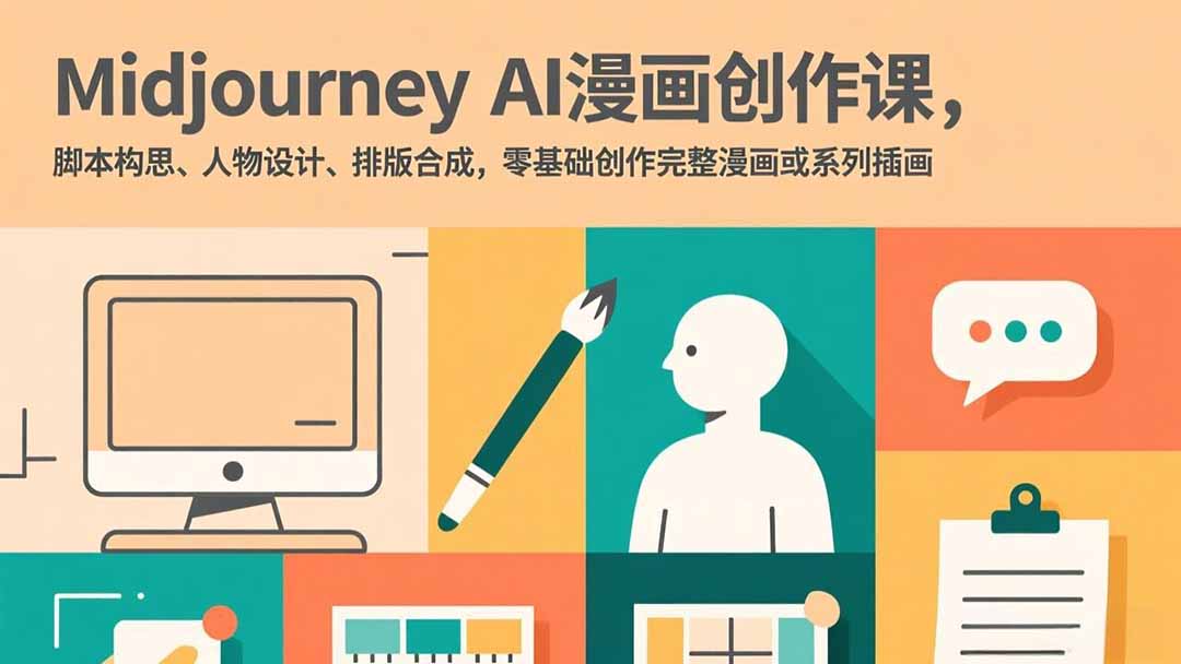 Midjourney AI漫画创作课：零基础变现实战指南