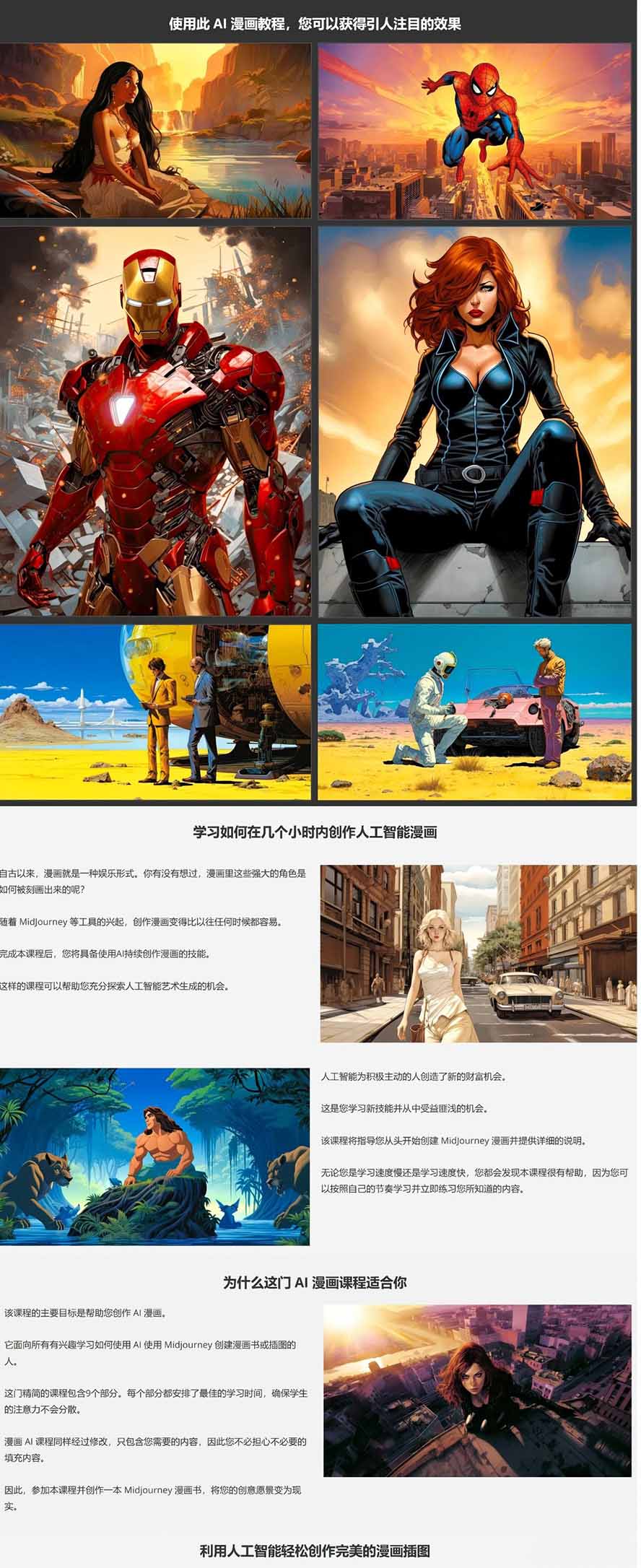 Midjourney AI漫画创作课：零基础变现实战指南