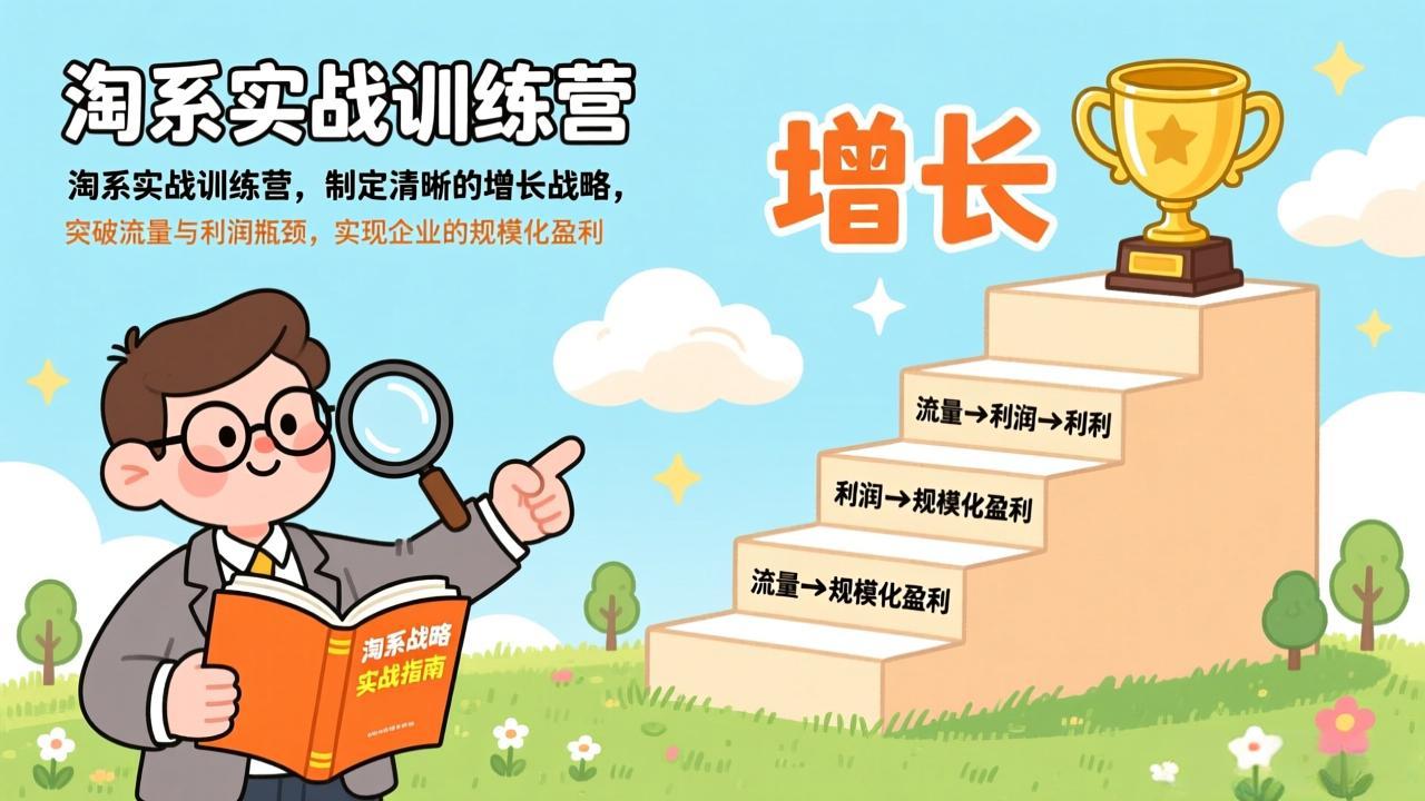 淘系实战训练营：增长策略实操指南，突破流量利润瓶颈，实现盈利提升