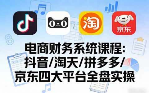 电商平台变现实战指南：抖音、淘天、拼多多、京东全盘实操课程