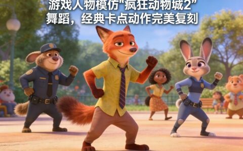 游戏人物模仿疯狂动物城2舞蹈：经典卡点动作变现实战攻略