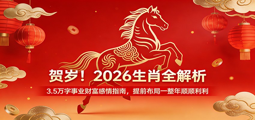 2026生肖全解析：3.5万字事业财富实操指南，提前布局全年顺遂策略