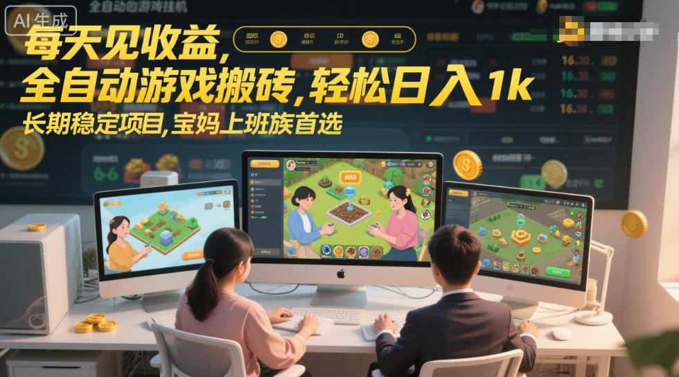 游戏赚钱自动化策略实测：稳定被动收入项目，宝妈上班族实战指南