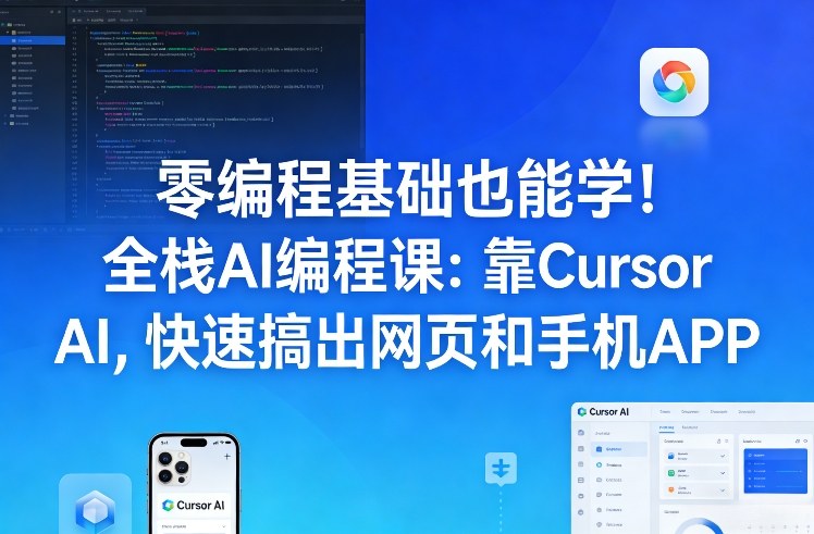 零编程基础也能学！AI编程实战：用Cursor AI快速开发网页与APP变现指南