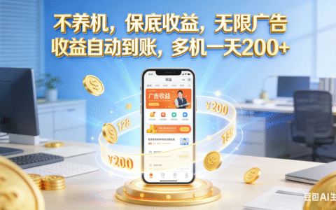 被动收入实战指南：稳定收益+无限广告策略，收益自动到账，多设备变现实操