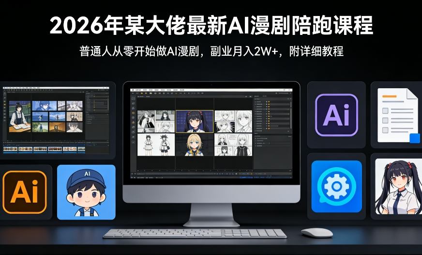 2025AI漫剧实战课程：从零起步打造副业变现的实操指南