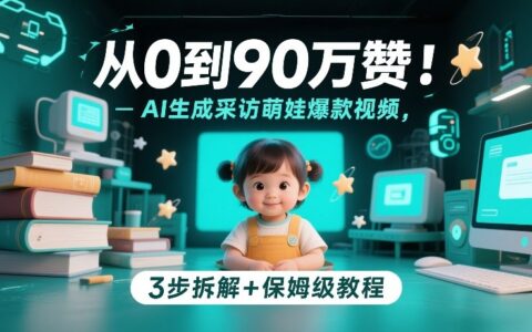 AI萌娃采访视频实操：3步打造高赞案例，附详细教程