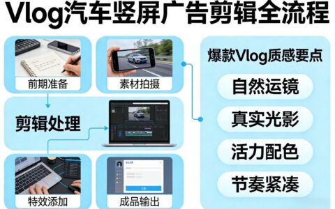 汽车竖屏广告剪辑全流程实操指南，掌握高转化Vlog质感变现方法