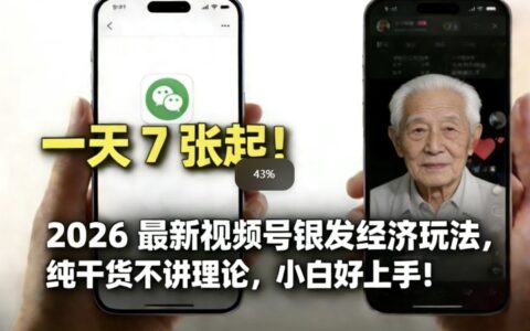 20252026视频号银发经济变现实战：新手入门指南