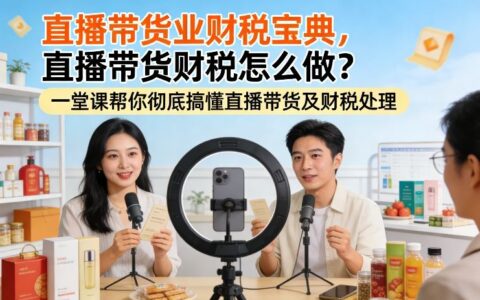 直播带货财税处理实战指南：一堂课掌握核心方法与案例
