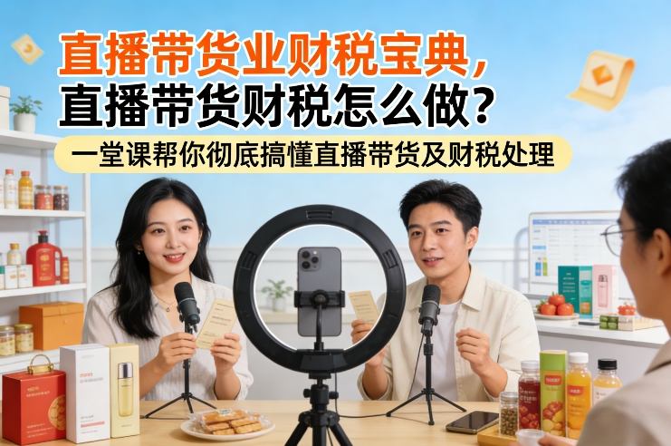 直播带货财税处理实战指南：一堂课掌握核心方法与案例