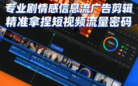 2025剧情感信息流广告剪辑实战：流量变现精准策略