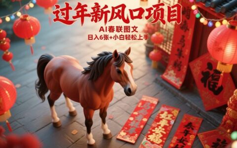 过年新风口项目：AI春联图文变现实战攻略，新手轻松上手