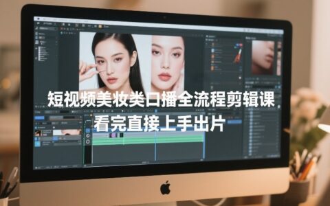 2025短视频美妆口播剪辑全流程实操课：上手变现攻略