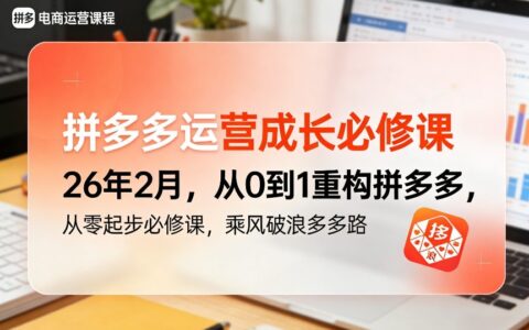 2025拼多多运营从零起步实操指南：从0到1构建盈利项目