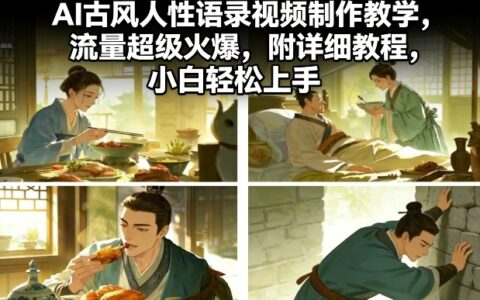 AI古风人性语录视频制作实操教程：高效引流与变现指南，新手轻松上手