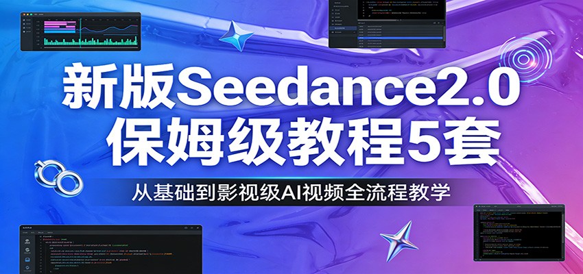新版Seedance2.0保姆级教程5套：AI视频全流程变现实战指南