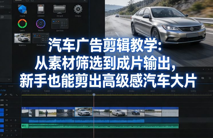 汽车广告剪辑变现实操：从素材筛选到成片输出，新手也能快速产出高质汽车大片