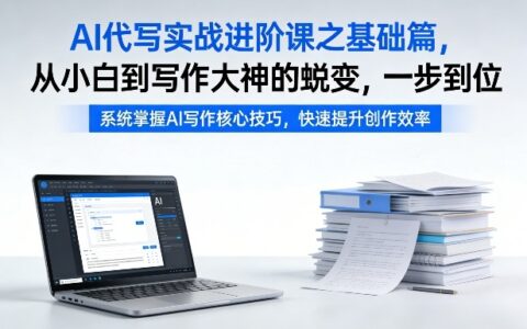 2025AI代写实战进阶课基础篇：新手写作变现的实操指南