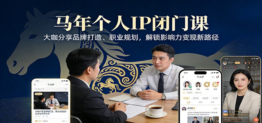 马年个人IP实战课程：大咖分享品牌打造与职业规划，影响力变现新路径指南