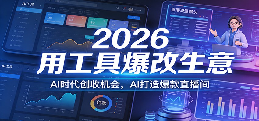 2026年AI工具实战：AI时代创收策略与直播间打造指南