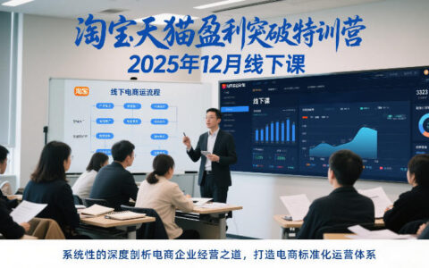 淘宝天猫盈利策略特训营：系统性深度剖析电商经营之道与标准化运营体系实战指南