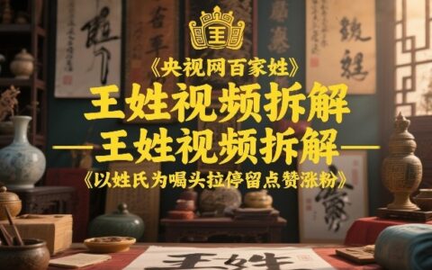 央视网百家姓–王姓视频拆解：姓氏主题粉丝增长与变现实操策略