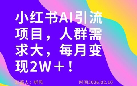 2025实测案例：她如何利用小红书AI项目实现高效变现